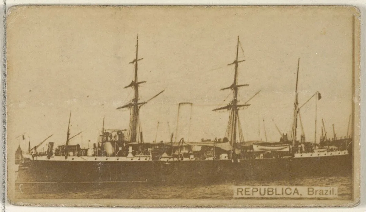 Republica, Brazil, from the Famous Ships series (N50) for Virginia Brights Cigarettes — Allen & Ginter
