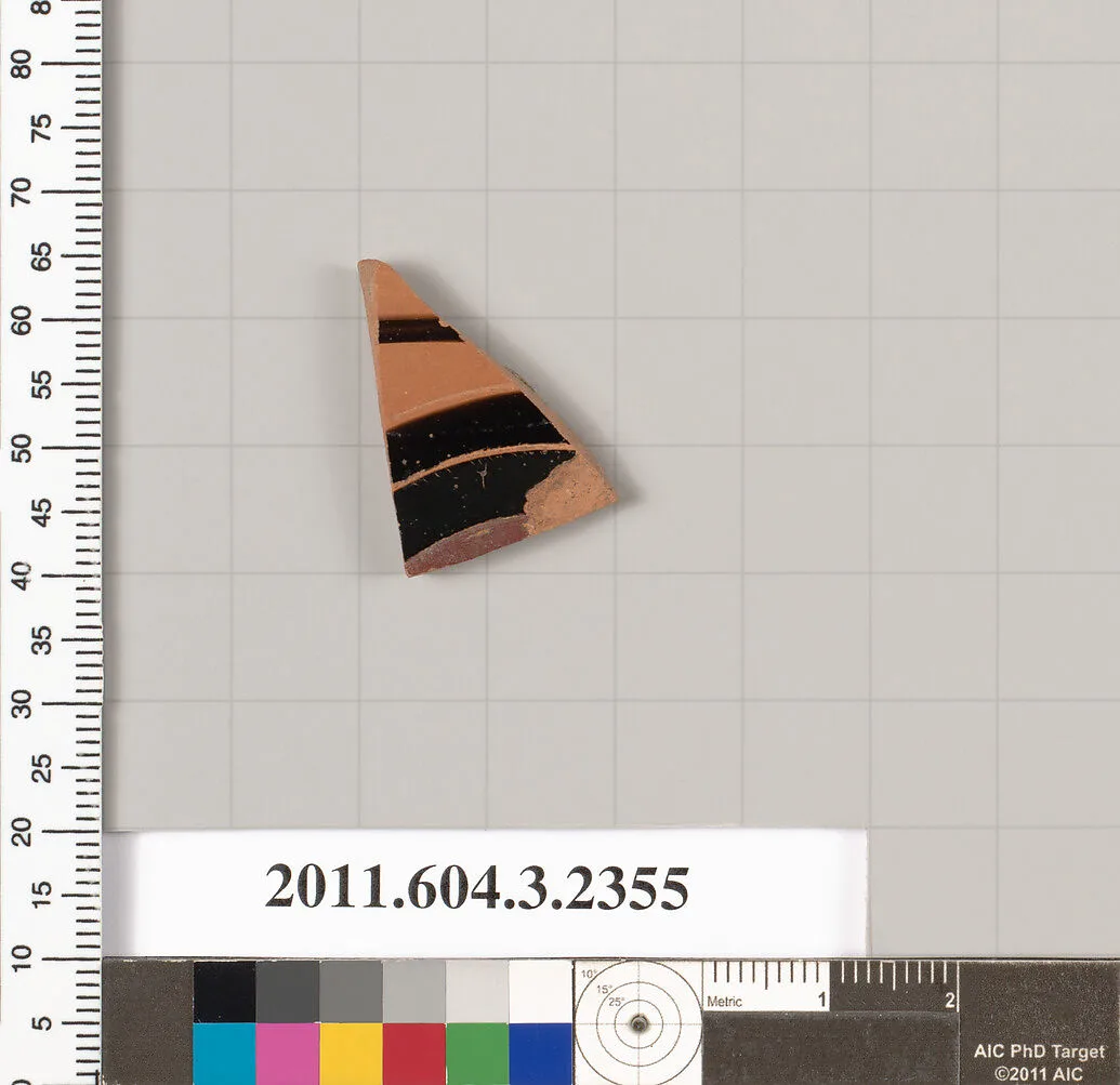 Terracotta fragment of a kylix: eye-cup (drinking cup) — Unknown