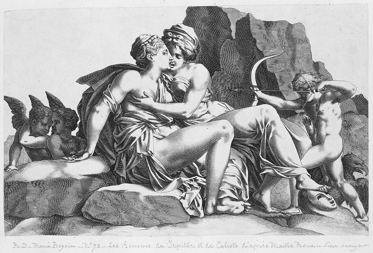 Jupiter and Callisto — Francesco Primaticcio|Pierre Milan