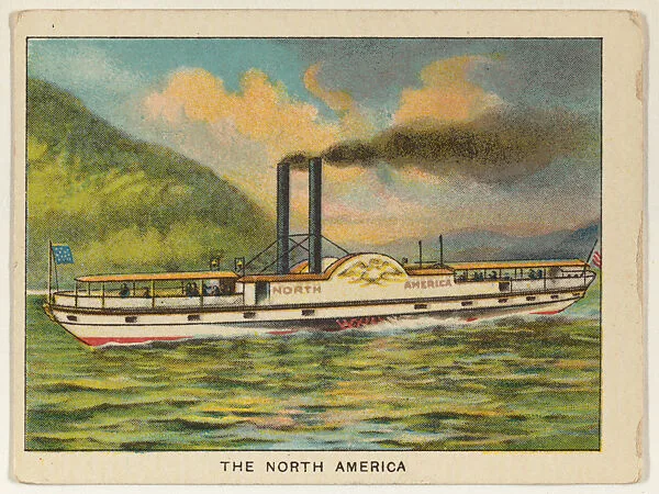 The North America, from the "Hudson-Fulton" series (T72), issued with Turkey Red Cigarettes by the American Tobacco Company — American Tobacco Company
