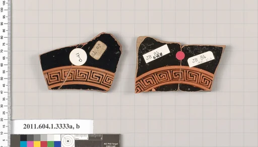 Terracotta fragments of kylikes (drinking cups)