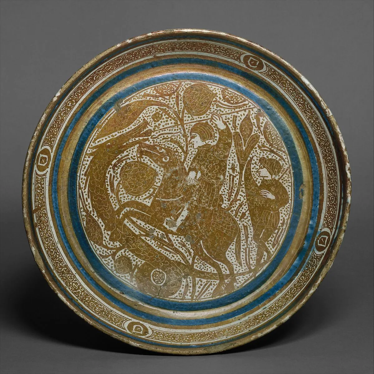 Bowl with a Horseman Spearing a Serpent — Unknown
