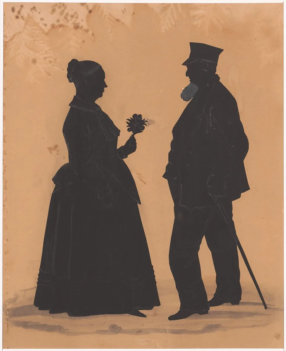 An old Man and Woman — Anonymous, American, 19th century