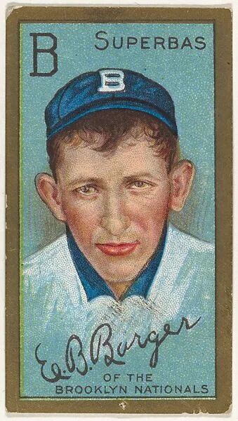 Edward B. Barger, Brooklyn Superbas, National League, from the "Baseball Series" (Gold Borders) set (T205) issued by the American Tobacco Company — American Tobacco Company