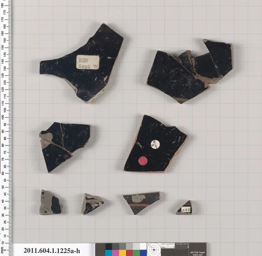 Terracotta fragments of kylikes (drinking cups)