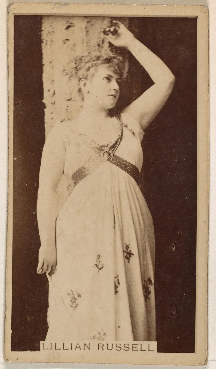 Lillian Russell, from the Actresses series (N245) issued by Kinney Brothers to promote Sweet Caporal Cigarettes — Kinney Brothers Tobacco Company