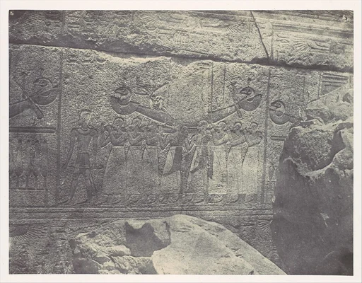 Thebes. Palais de Karnak. Sculptures extérieures du Sanctuaire de granit