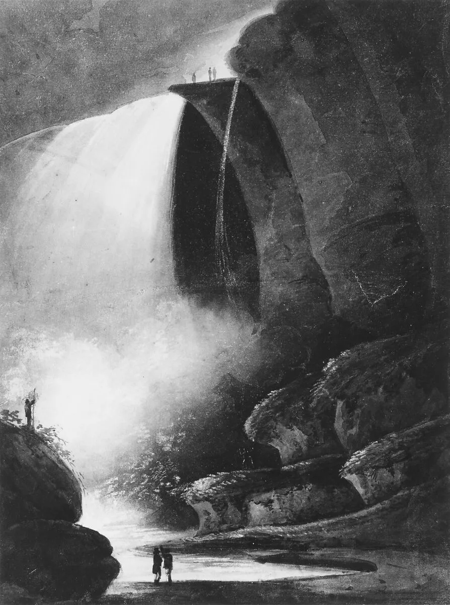 Niagara Falls—Table Rock by Moonlight — Pavel Petrovich Svinin