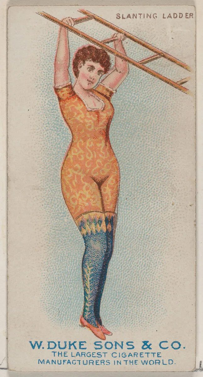 Slanting Ladder, from the Gymnastic Exercises series (N77) for Duke brand cigarettes — W. Duke, Sons & Co.