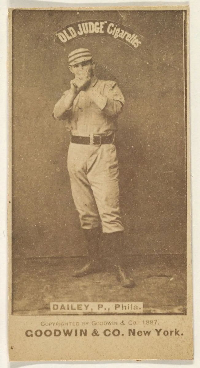 Edward M. Daily, Pitcher, Philadelphia, from the Old Judge series (N172) for Old Judge Cigarettes — Goodwin & Company