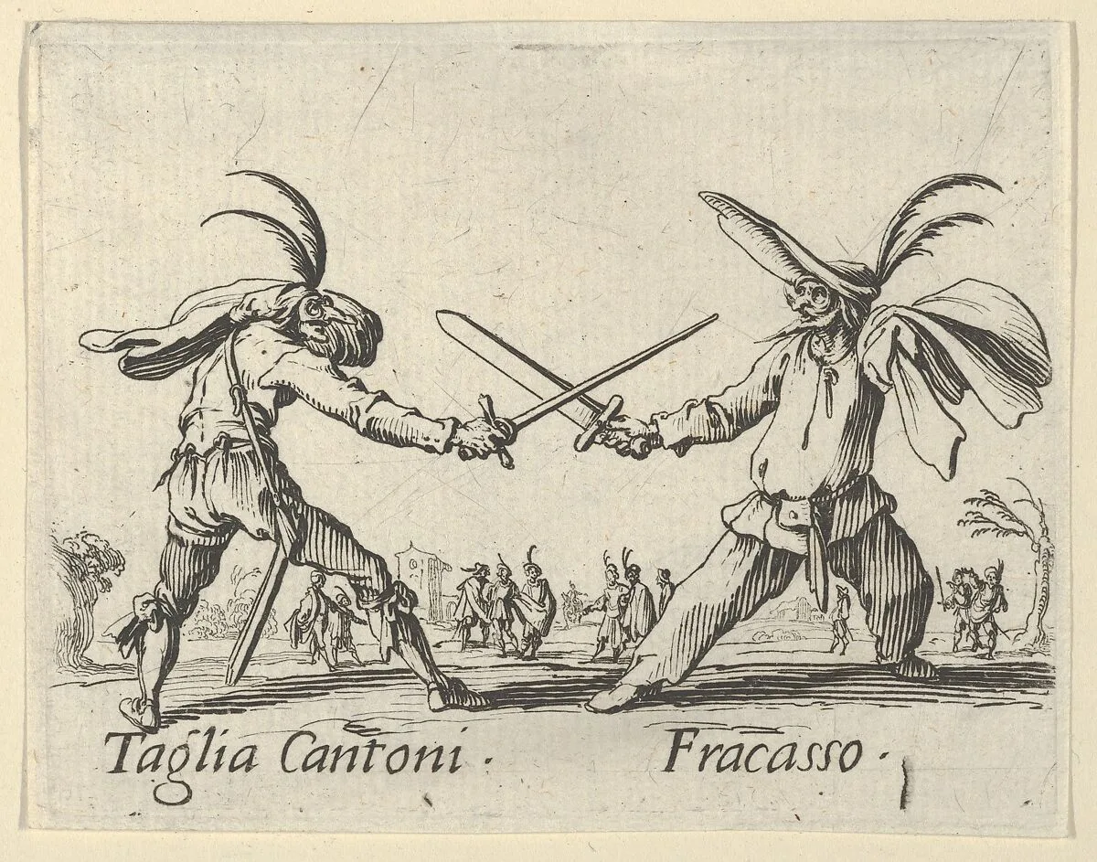 Taglia Cantoni - Fracasso, from the Balli di Sfessania — Jacques Callot