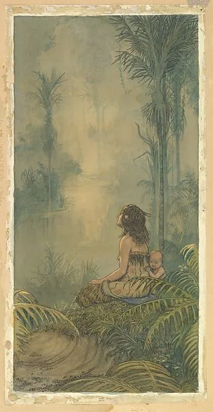 Aukland, New Zealand, Illustration for "A Song of the English" — William Heath Robinson|Rudyard Kipling