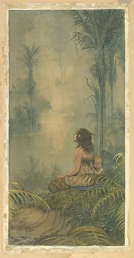 Aukland, New Zealand, Illustration for "A Song of the English"