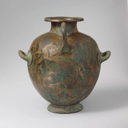 Bronze hydria: kalpis (water jar)