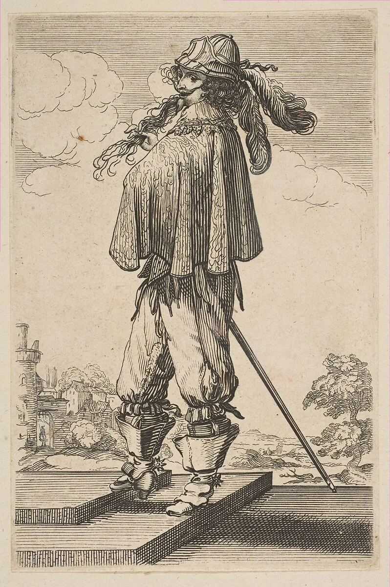 A Gentleman Mounts a Step — Anonymous, French, 17th century|Abraham Bosse