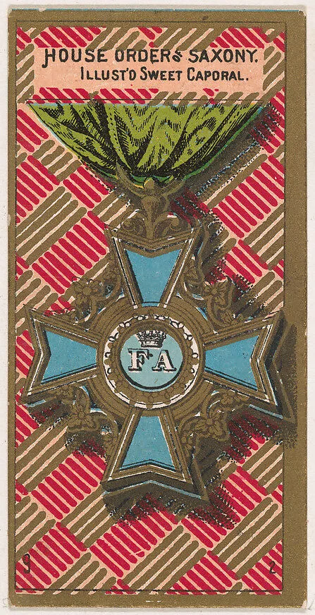 House Order of Saxony, from the Military Series (N224) issued by Kinney Tobacco Company to promote Sweet Caporal Cigarettes — Kinney Brothers Tobacco Company