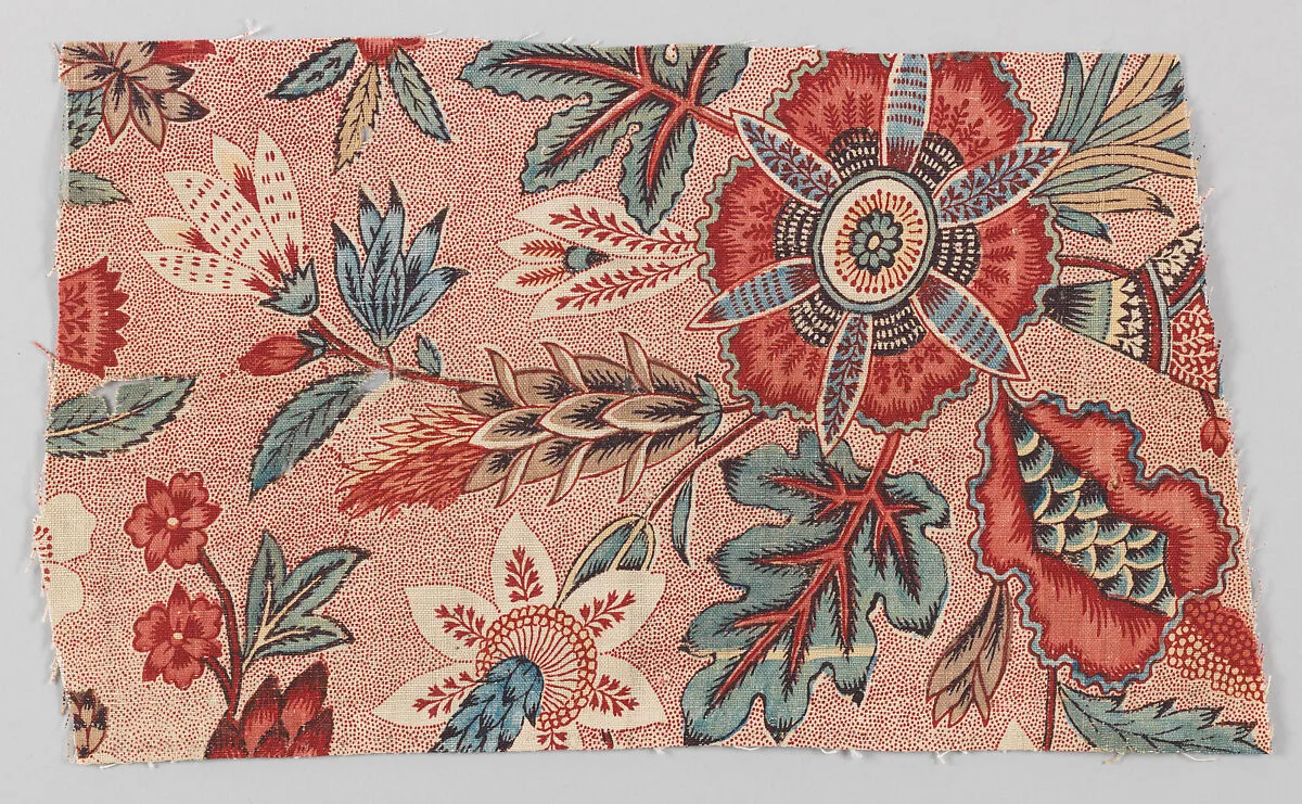 Fragment of printed cotton — Unknown