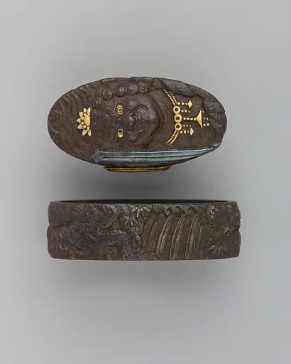 Sword-Hilt Collar and Pommel (Fuchigashira)
