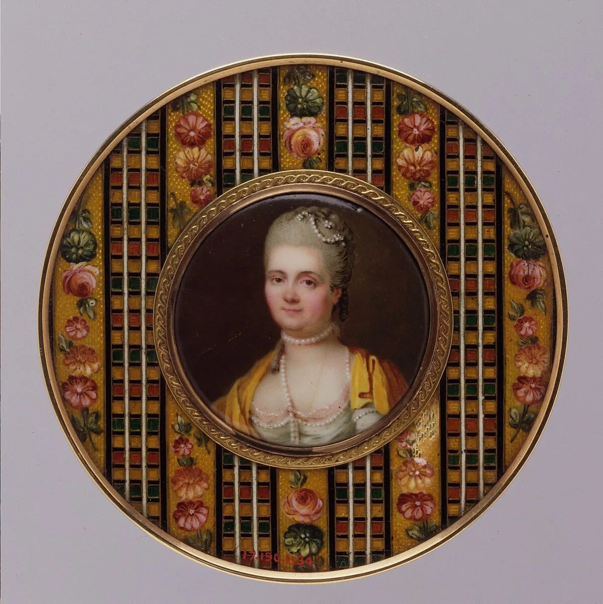 Box with portrait of a woman — Johann Heinrich Hurter