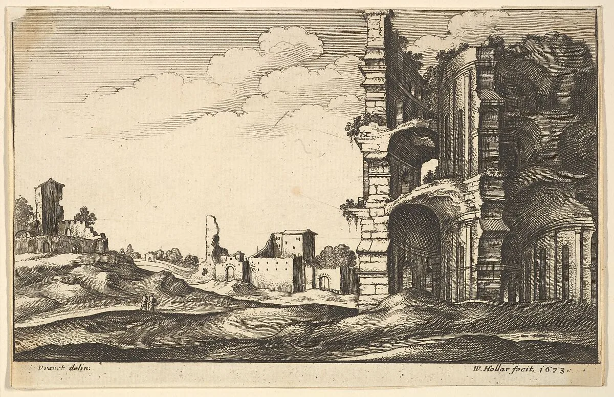 Classical Ruins — Wenceslaus Hollar|Sebastiaen Vrancx