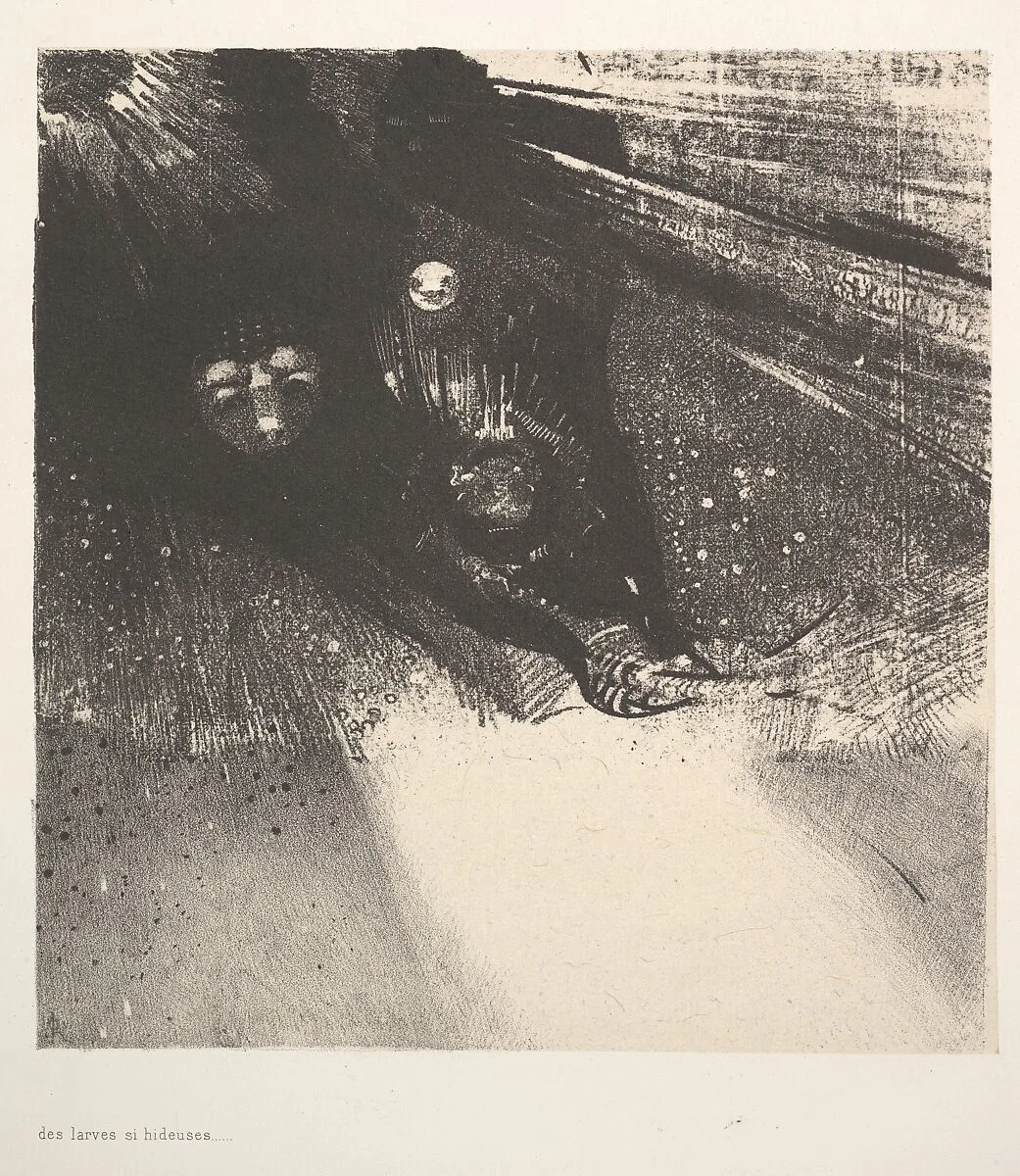 Hideous Larvae — Odilon Redon