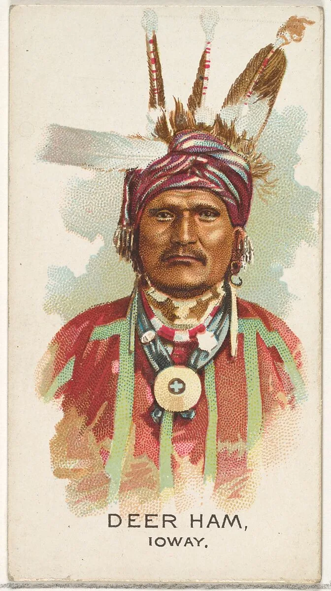 Deer Ham, Ioway, from the American Indian Chiefs series (N2) for Allen & Ginter Cigarettes Brands — Allen & Ginter