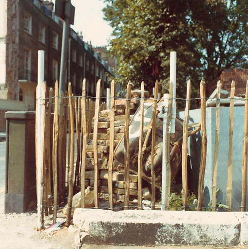 [Wood and Wire Fence, Construction Site, Possibly England]