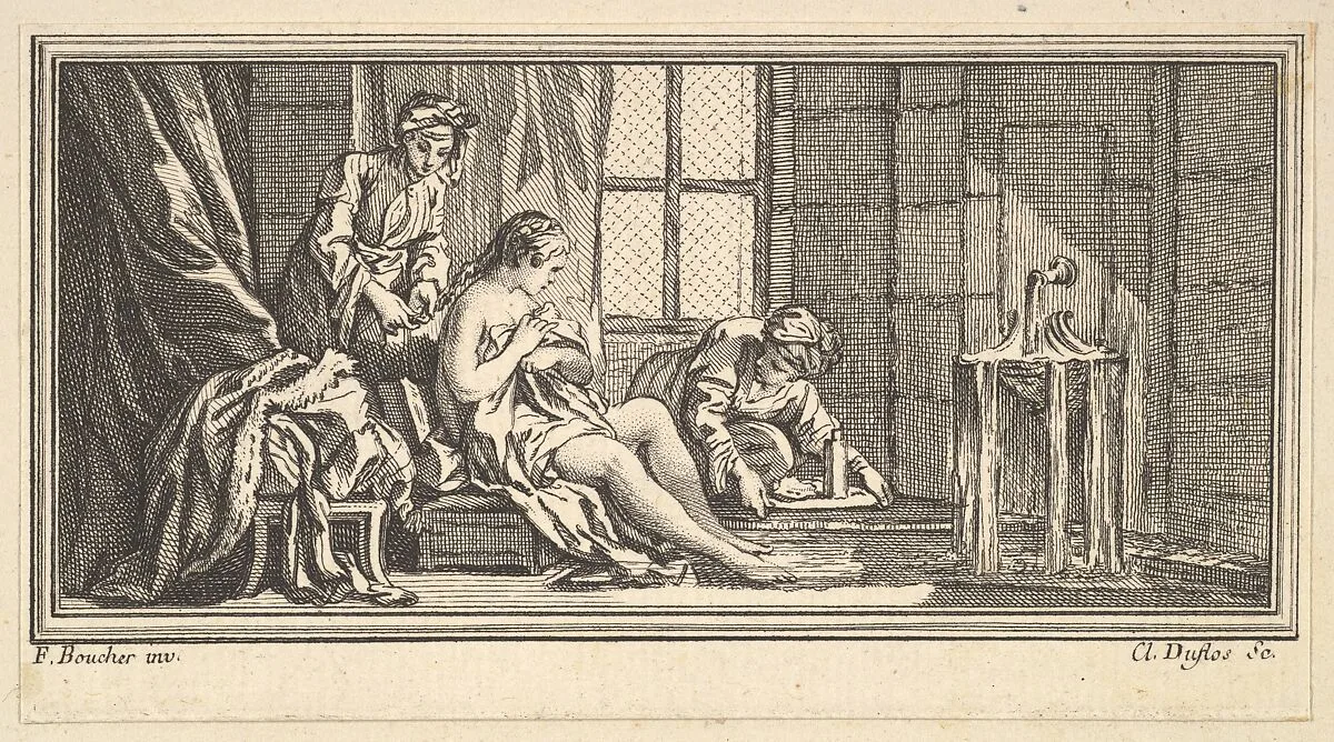 Sultana at Her Toilet — Claude Augustin Duflos le Jeune|François Boucher