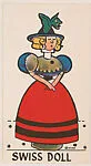 Swiss Doll, bakery insert card from the Pinocchio Circus Performers series (D64) — Walt Disney Productions