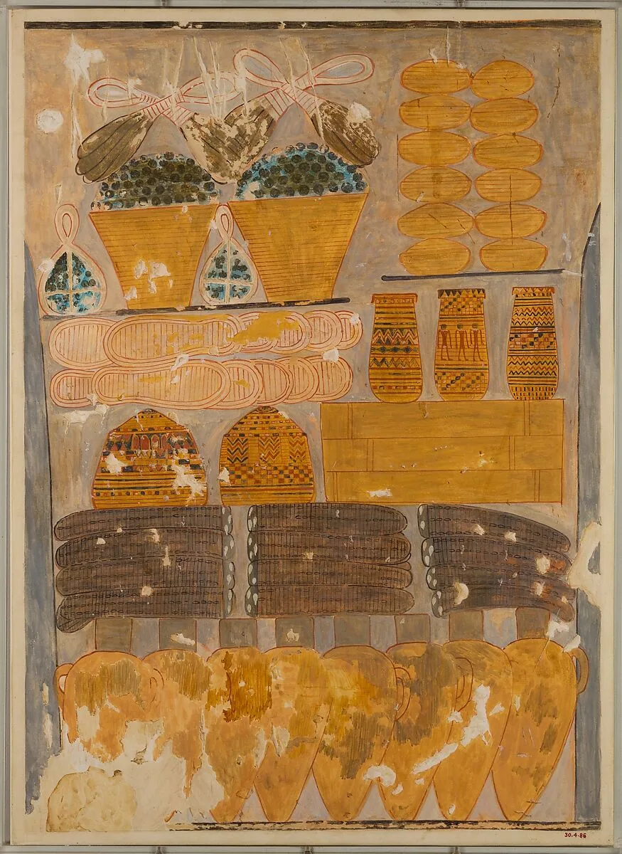 Provisions Stored in the Temple, Tomb of Rekhmire — Nina de Garis Davies