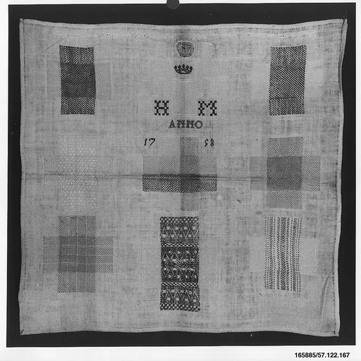 Embroidered darning sampler