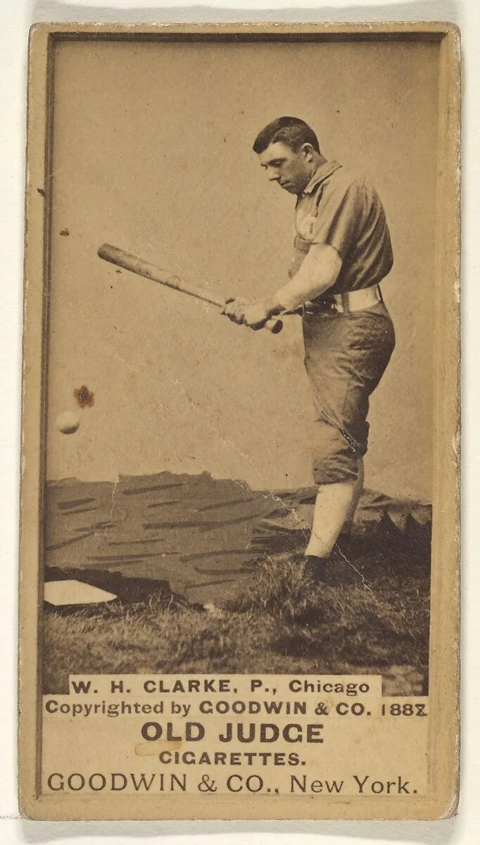 William H. "Dad" Clarke, Pitcher, Chicago, from the Old Judge series (N172) for Old Judge Cigarettes — Goodwin & Company