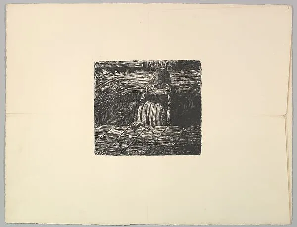 Standing Woman on Basement Stairs (Stehende Frau Auf Halber Kellertreppe) — Ernst Barlach
