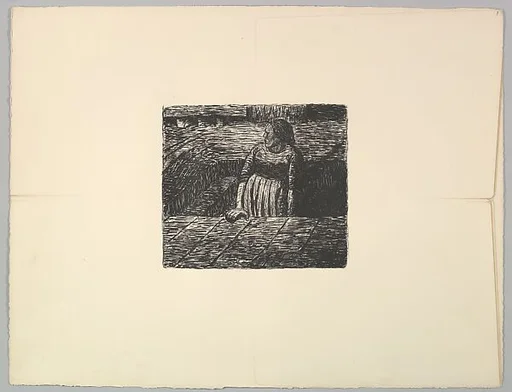 Standing Woman on Basement Stairs (Stehende Frau Auf Halber Kellertreppe)