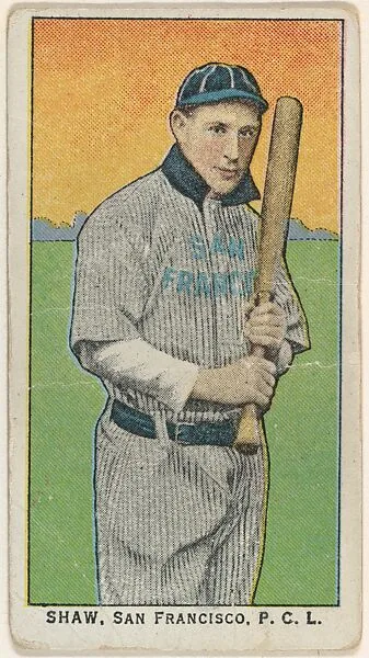 Shaw, San Francisco, Pacific Coast League, from the "Obak Baseball Players" set (T212), issued by the American Tobacco Company to promote Obak Mouthpiece Cigarettes — American Tobacco Company