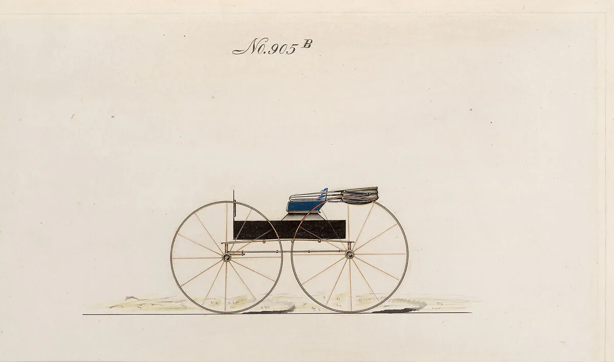 Album of 29 presentation drawings of various types of carriages — Brewster & Co.
