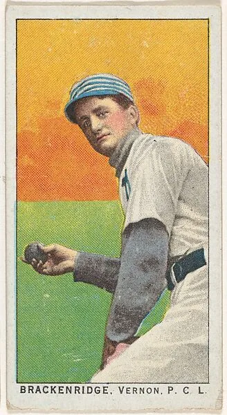 Brackenridge, Vernon, Pacific Coast League, from the "Obak Baseball Players" set (T212), issued by the American Tobacco Company to promote Obak Mouthpiece Cigarettes — American Tobacco Company