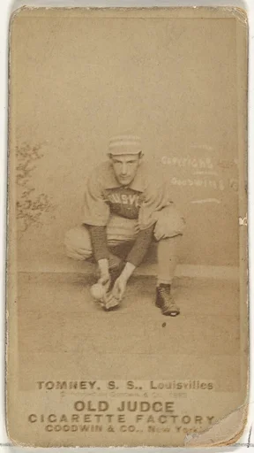 Philip H. "Buster" Tomney, Shortstop, Louisville Colonels, from the Old Judge series (N172) for Old Judge Cigarettes
