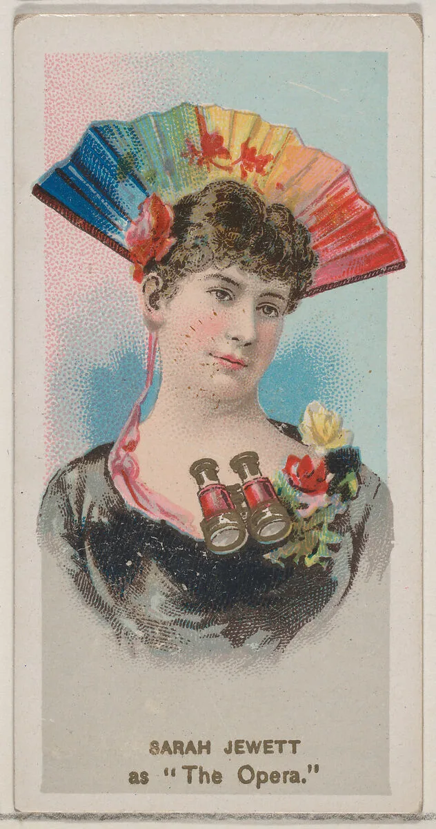 Sarah Jewett as "The Opera," from the series Fancy Dress Ball Costumes (N73) for Duke brand cigarettes — W. Duke, Sons & Co.|Knapp & Company