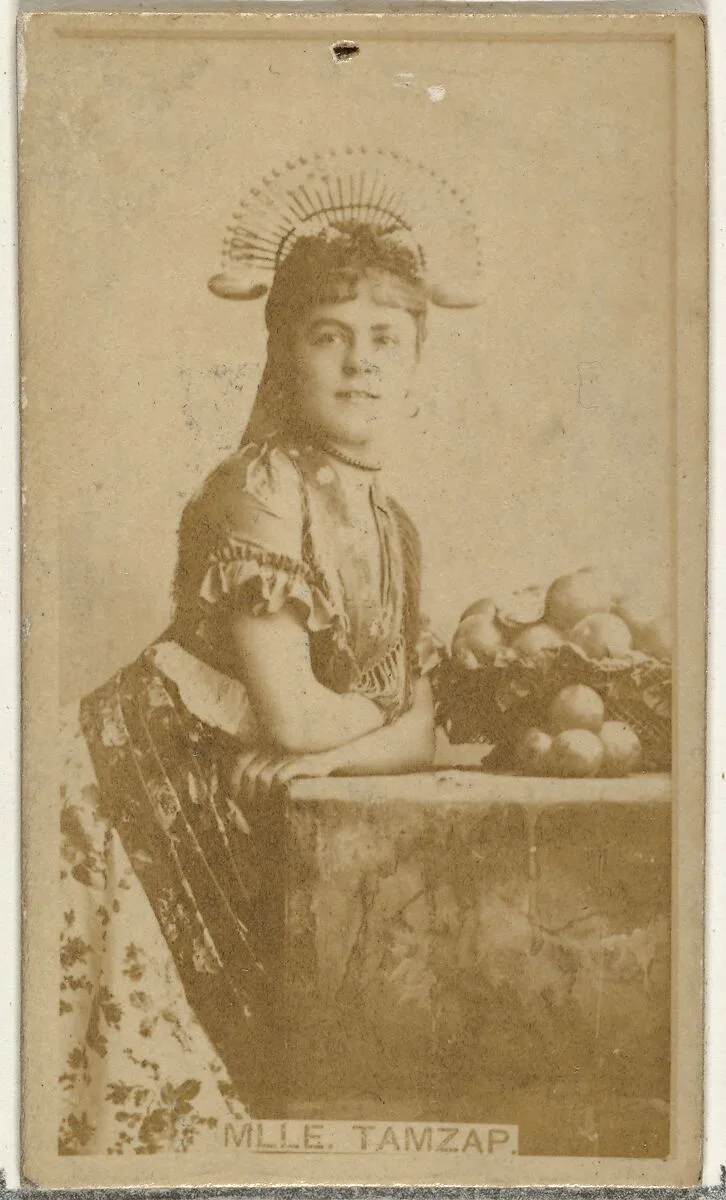 Mlle. Tamzap, from the Actors and Actresses series (N145-8) issued by Duke Sons & Co. to promote Duke Cigarettes — W. Duke, Sons & Co.|American Tobacco Company