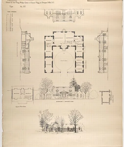 House for Flegg Ridge, Estate of Ernest Flagg, at Dongan Hills, S. I. — Ernest Flagg