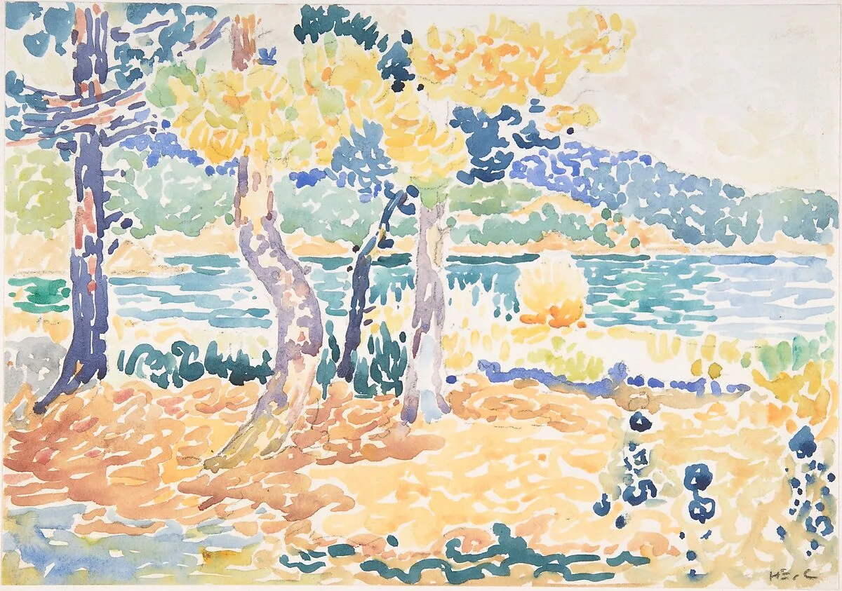 Pines on the Coastline — Henri-Edmond Cross (Henri-Edmond Delacroix)