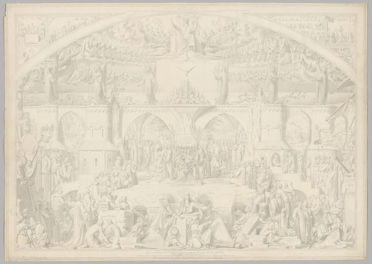 Preparatory Drawing for a Print Series on the History of Germany (Die Geschichte des deutschen Volkes in fünfzehn Bildern) — Carl Heinrich Hermann