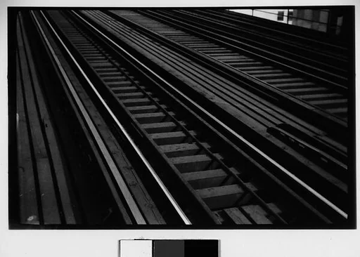 [Railroad Tracks Detail, Brooklyn Bridge, New York City]