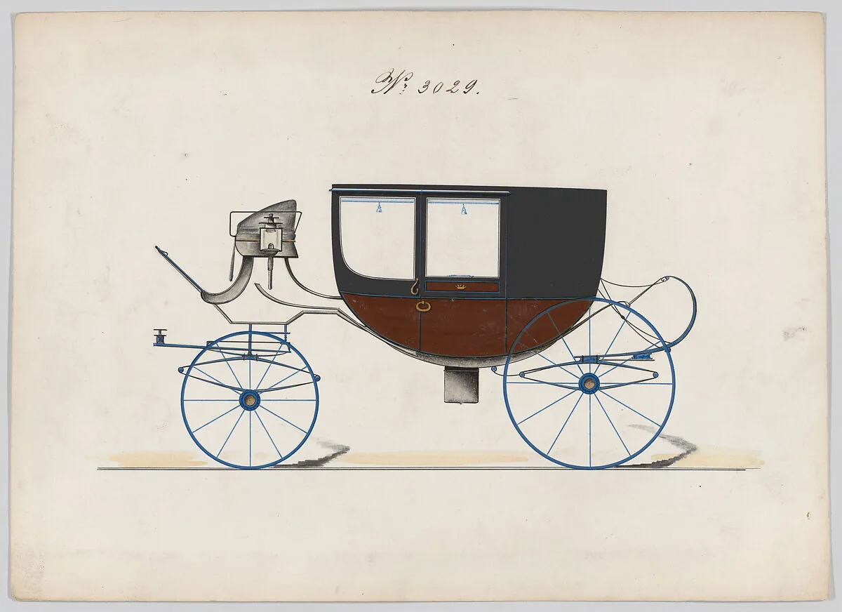 Design for Glass Panel Coach, no. 3029 — Brewster & Co.