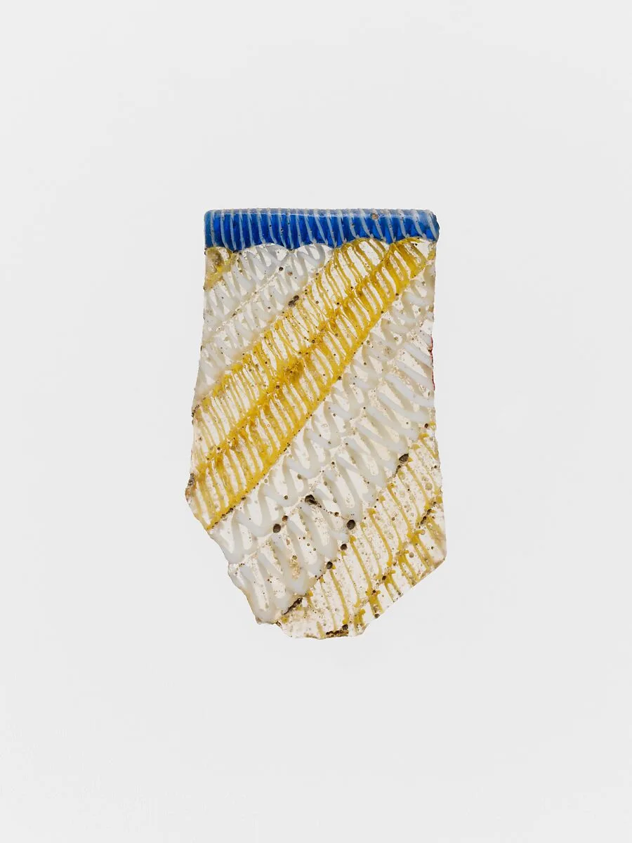 Glass network mosaic bowl fragment — Unknown