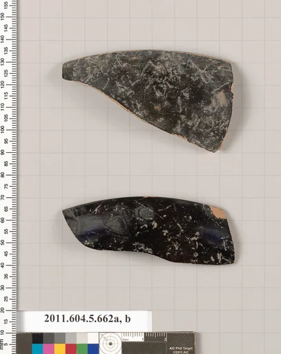 Terracotta rim fragments of kylikes (drinking cups)