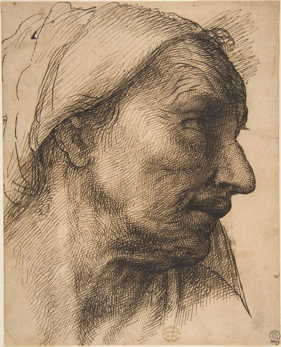 Head of an Old Woman — Sebastiano del Piombo (Sebastiano Luciani)