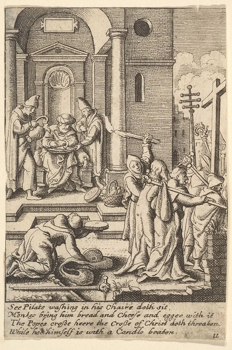 The washing of hands — Hans Holbein the Younger|Wenceslaus Hollar