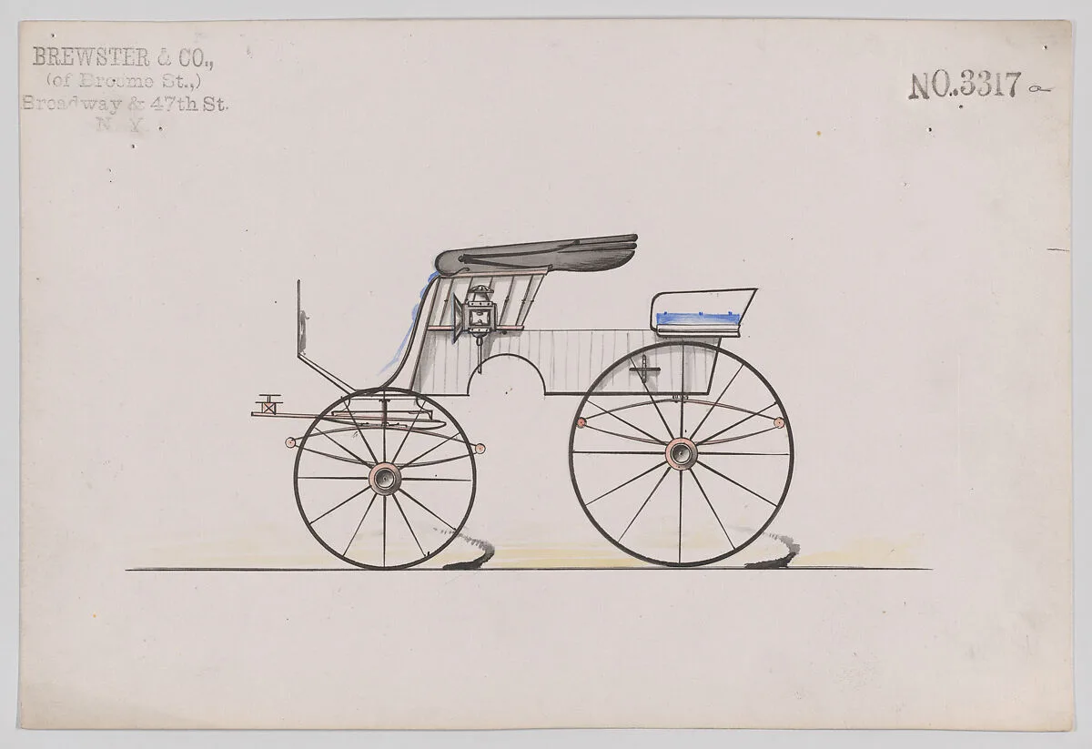 Design for Stanhope Phaeton, no. 3317a — Brewster & Co.